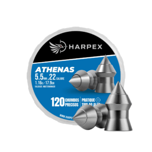 5,5mm | Chumbinho Harpex Athenas (.22) – Pontudo – Penetração – 120 Unidades