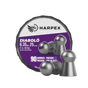 6,35mm | Chumbinho Harpex Diabolô 6,35mm (.25) – Domo – Impacto – 90 Unidades