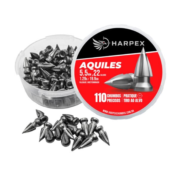 5,5mm | Chumbinho Harpex Aquiles (.22) – Ponta de Flecha – Penetração – 110 Unidades - Imagem 5