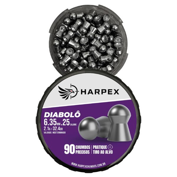 6,35mm | Chumbinho Harpex Diabolô 6,35mm (.25) – Domo – Impacto – 90 Unidades - Imagem 5