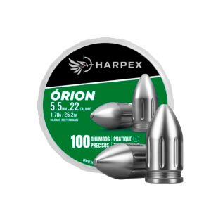 5,5mm | Chumbinho Harpex Órion 5,5mm (.22) – Estilo Projétil – Penetração – 100 Unidades