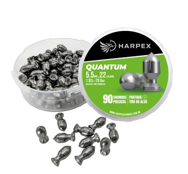 5,5mm | Chumbinho Harpex Quantum (.22) – Arredondado – Impacto – 90 Unidades - Imagem 4