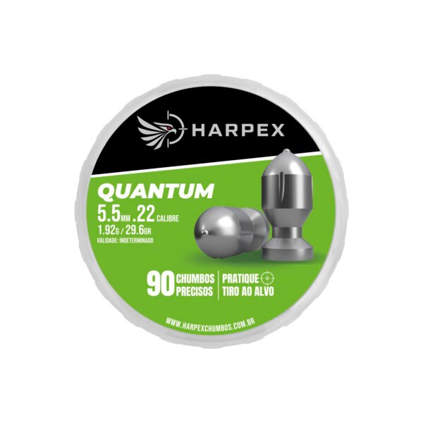 5,5mm | Chumbinho Harpex Quantum (.22) – Arredondado – Impacto – 90 Unidades - Imagem 3