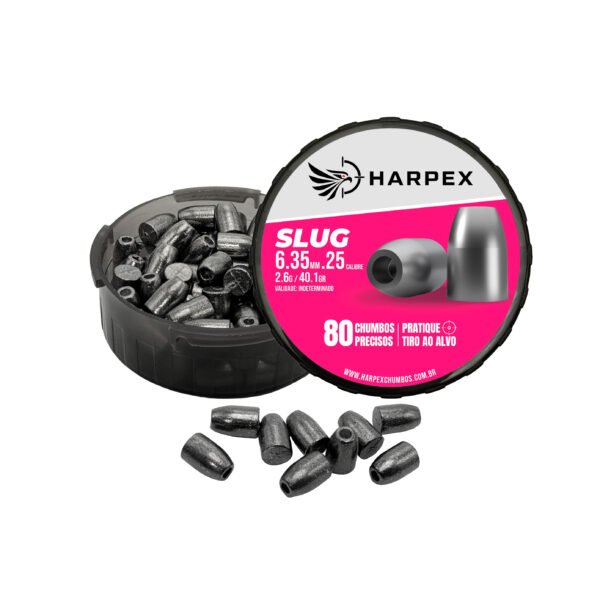 6,35mm | Chumbinho Harpex Slug (.25) – Ponta Oca – Impacto e Expansão – 80 Unidades - Imagem 5