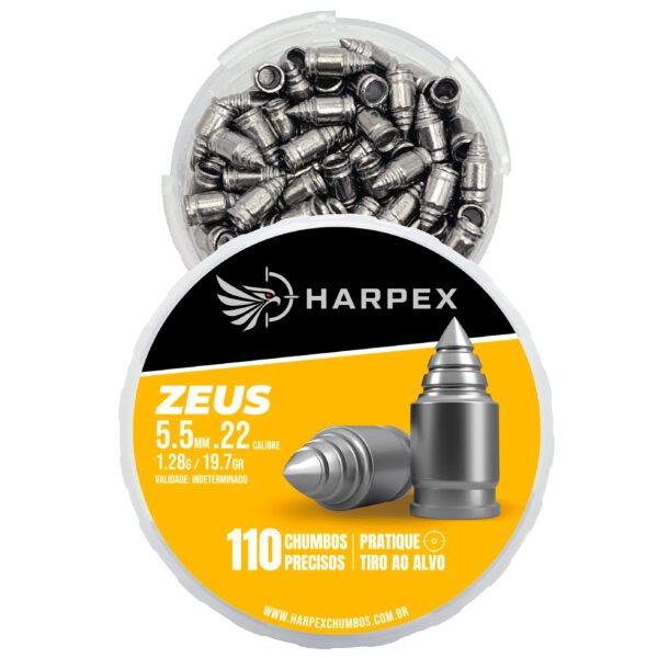 5,5mm | Chumbinho Harpex Zeus (.22) – Pontudo – Penetração – 110 Unidades - Imagem 7