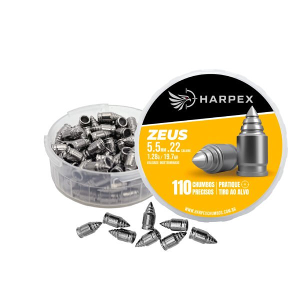 5,5mm | Chumbinho Harpex Zeus (.22) – Pontudo – Penetração – 110 Unidades - Imagem 5