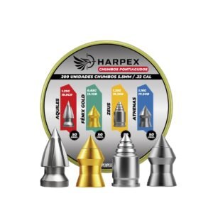 5,5mm | Combo Pontiagudos – Harpex 5,5mm (.22) – 200 Unidades – Aquiles, Fênix Gold, Zeus, Athenas