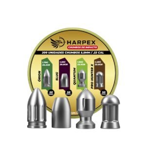 5,5mm |  Combo Impacto – Harpex 5,5mm (.22) – 200 Unidades – Órion, Slug, Quantum, Pro Hunter X